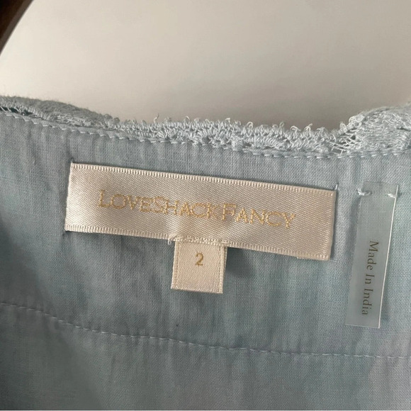 LoveShackFancy Ayala dress in aqua sea Size Small 2 - Picture 8 of 11